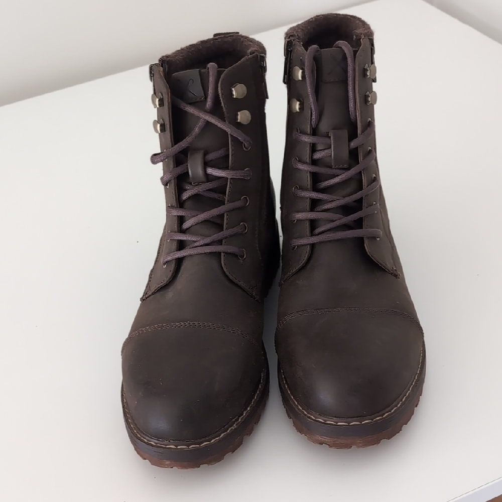 Denver Hayes Chocolate Brown Lace-Up Boots